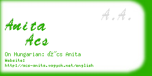 anita acs business card